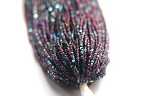 11/0 Hanks Charlotte Cut Beads Patina Purple Matt Jet Iridescent 1/5/25/50/100 Hanks PREMIUM SEED BEADS, Native Supplie
