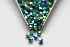 6mm Jet 2X Aurore Boreale Bicone beads Cuts 12/36/72/144/288 Pieces (267) SWAROVSKI ELEMENTS rainbow beads, jewelry making, findings