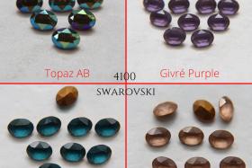 Vintage Swarovski 8x6 mm Oval Shape 4128/4100 Premier Crystal Rhinestones 6/12/36/72/144 Pieces gemstones, jewlery making, color zirconium