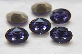 Vintage Swarovski 14x10 mm Crystal Tanzanite Oval Shape 4128/4100 Premier Crystal Rhinestones gemstones, jewlery