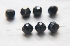 12mm Vintage Swarovski crystal beads, Jet faceted article 5309, 2/6/12/36 Pieces