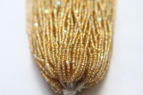 11/0 Hanks Charlotte Cut Beads Patina Gold Silver Lined Aurore Boreale 1/5/25/50/100 Hanks PREMIUM SEED BEADS, Native Supplies