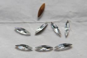 11x3mm Swarovski Crystal Marquise, New Vintage Pointy Back Navette 4200 crystals, gold foil 6/24 Pieces Jewery making stones gemstones