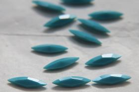 15x4mm Swarovski Turquoise Marquise, New Vintage Pointy Back Navette 4200 crystals, gold foil 6/24 Pieces Jewery making stones