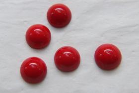Swarovski 15 mm Vintage Opaque Red Coral Flat Back Round Cabochon Cabs in Crystal foiled 2/6/12/36 Pieces