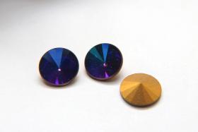 16 mm Vintage Swarovski Round Crystal Heliotrope V 2/6 Pieces gemstones opal, jewlery making, color zirconium