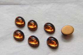 Swarovski 12x10 mm Vintage Smoked Topaz Flat Back Oval foiled Cabochon Cabs in Crystal foiled 12/36/72/144 Pieces