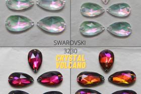 Swarovski 3230 Pear Sew-on Crystal/Volcano 18x10.5mm Sew-On Bead, embroidery, jewelry parts 2/6/12/24 pieces bridal decorations, embroidery