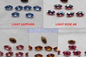 8x4 mm Vintage Swarovski fancy Navette in 5 Colors (393) 36/72/144 Pieces Jewery making stones gemstones, fancy opal stones