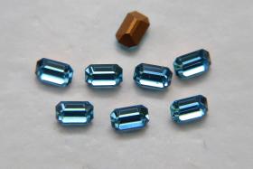 Vintage Swarovski 6x4 mm Aquamarine Octagon Shape crystal clay article 4600 Premier Crystal Rhinestones 6/12/36/72/144 Pieces gemstones