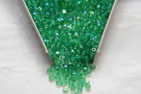 11/0 Charlotte Cut Beads Transparent Patina Light Kelly Green Aurore Boreale 10/20/50/250/500 Grams PREMIUM MATERIALS