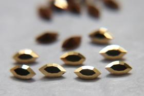 6X3 mm Czech fancy Navette fancy Aurum Gold foiled 36/72/144/288 Pieces Jewery making stones gemstones, fancy opal stones