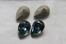 Vintage Swarovski 13x8.5 mm Crystal Blue Shade Pear Shape Premier Crystal Rhinestones 2/6/24/72/144  Pieces gemstones, jewlery