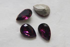 Vintage Swarovski 13x8.5 mm Amethyst Pear Shape Premier Crystal Rhinestones 2/6/24/72/144  Pieces gemstones, jewlery