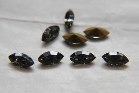 10X5 mm Vintage Swarovski fancy Navette in Black Diamond 36/72/144 Pieces Jewery making stones gemstones, fancy opal stones