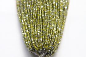 13/0 Hanks Charlotte Cut Beads Patina Opaque Olivine Silver 1/5/25/50/100 Hanks 1.6mm glass beads, jewelry supply, craft supply