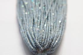13/0 Hanks Charlotte Cut Beads Patina Pale Blue Opaque Aurore Boreale 1/5/25/50/100 Hanks 1.6mm glass beads, jewelry supply, findings