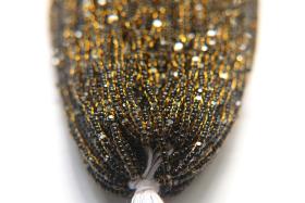 13/0 Hanks Charlotte Cut Beads Honey Jet Lined 1/5/25/50/100 Hanks jewellery rare glass beads, jewelry supply, findings