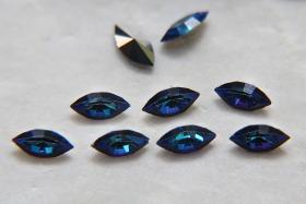 6X3 mm Swarovski fancy Navette fancy Crystal Bermuda Blue foiled 36/72/144/288 Pieces Jewery making stones gemstones, fancy opal stones
