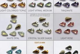 13x7.8mm Swarovski 4300 fancy Pear in (9 Colors) 2/6/24/72 Pieces Jewery making stones gemstones, fancy opal stones