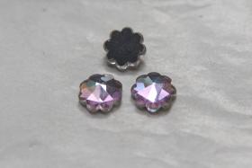 12mm Swarovski Vintage Flower Foiled Flat Back Rhinestones in VITRAIL LIGHT 2/6/12/36/72 pieces Vintage findings, jewellery parts
