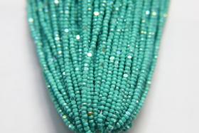 13/0 Hanks Charlotte Cut Beads Patina Opaque Aqua Green Aurore Boreale 1/5/25/50/100 Hanks 1.6mm glass beads, jewelry supply, findings
