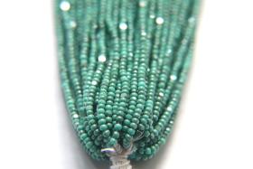 13/0 Hanks Charlotte Cut Beads Ionized Aqua Green Opaque 1/5/25/50/100 Hanks 1.6mm glass beads, jewelry supply, craft supply