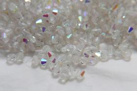 5mm Vintage Czech Preciosa Crystal Titania Solid Bicone 3600 Pieces rainbow beads, jewelry making, couture