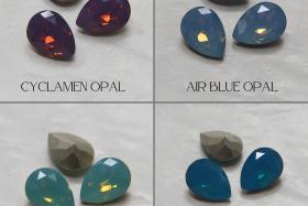 Vintage Swarovski 14x10 mm Crystal (4 Colours) Pear Shape 4320 Premier Crystal Rhinestones 6/12/36/72/144 Pieces gemstones