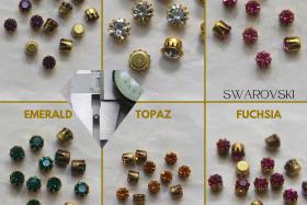 Swarovski 32 PP Vintage Crown Prong Settings in (6 Colours) 36/72/144/432 Pieces jewelry supplies, strass embellishments, vintage rare