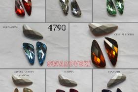 Vintage Swarovski 23X10 mm Wing 4790 Foiled Premier Crystal Rhinestones 2/6/24/72/144  Pieces gemstones, jewlery