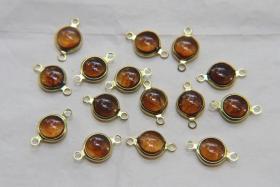 Swarovski cabochons channel set 2 loops 40ss 2/6/12/24/36 Pieces BRASS SETTINGS, strass embellishments, vintage rare