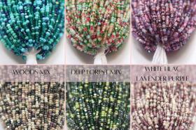 11/0 Hanks Charlotte Cut Beads in Designer Mix (13 Colors) 1/5/25/50/100 Hanks 2mm jewellery beads soup, jewelry supply, native supply