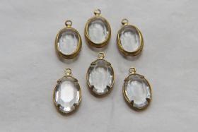 Vintage Swarovski Channel Rhinestone Connectors, one loops Beautiful Swarovski Channel Charms, 10X8 mm 2/6/12/24/36 Pieces jewelry supplies