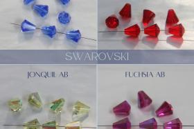 5400 Vintage 10X9 mm Swarovski crystal bead cone shape (4 Colours) Swarovski Elements  6/12/36 Pieces, jewelry making