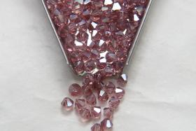 4mm Swarovski Light Amethyst Silver Shade Bicones Beads 36/72/144/432/720 Pieces PREMIUM MATERIALS,embroidery materials, jewelry supplies