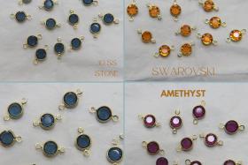 Swarovski channel set 2 loops 30ss 6/12/24/36/72 Pieces BRASS SETTINGS, strass embellishments, vintage rare