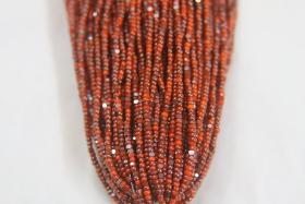 13/0 Hanks Charlotte Cut Beads Ionized Opaque Orange 1/5/25/50/100 Hanks 1.6mm glass beads, jewelry supply, craft supply