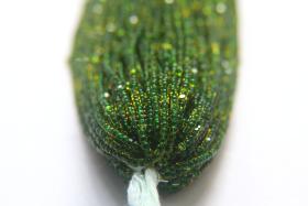 11/0 Hanks Charlotte Cut Beads Yellow Green Lined 1/5/25/50/100 Hanks 2.0mm jewellery NATIVE rare glass beads, jewelry supply,