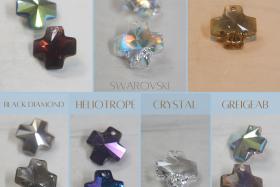 20mm SWAROVSKI 6866 Cross Crystal Pendant Fancy Crystal drop in (7 Colours) 1/2/6 Pieces vintage findings