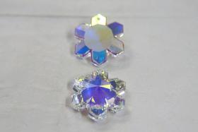 25 MM Swarovski Crystal Aurore Boreale Snowflake Pendant Beads 6704 Crystal drops  vintage findings, jewelry making, wedding decorations