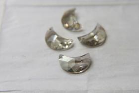 Swarovski® 6722 Crescent Moon Pendant in 14mm Crystal Golden Shadow / 16mm Crysal Silver Shade Fancy Crystal drops 1/2/6 Pieces vintage findings