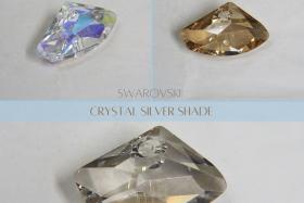 Swarovski Crystal 23.5 x 39mm Galactic Horizontal Pendant 6657 Crystal drops 1 Piece vintage findings, jewelry making