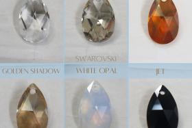 38 mm Swarovski Crystal 6106 Big Rare Pear Beads Pendants Fancy Crystal drop in (6 Colours) vintage findings