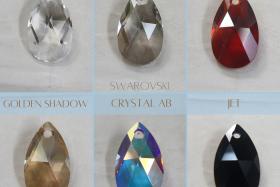 28 mm Swarovski Crystal 6106 Big Rare Pear Beads Pendants Fancy Crystal drop in (6 Colours) vintage findings