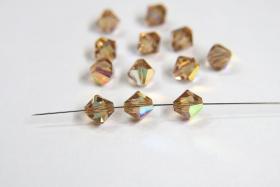 8MM Light Colorado Topaz Aurore Boreale Vintage Swarovski Bicone Beads 6/24/72/144 Pieces Haute couture embellishments, premium beads