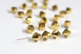 7mm Crystal Aurum Gold Swarovski Bicone beads Cuts 12/36/72/144/288 Pieces embellishments