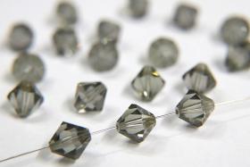 10MM Black Diamond Vintage Swarovski Bicone Beads 12/36/72/144/288 Pieces Haute couture embellishments, premium beads, vintage