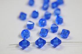 10MM Capri Blue Vintage Swarovski Bicone Beads 12/36/72/144/288 Pieces Haute couture embellishments, premium beads, vintage