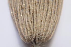 11/0 Hanks Charlotte Cut Beads White Opal Antique Gold Lined 1/5/25/50/100 Hanks PREMIUM SEED BEADS, Native Supplies
